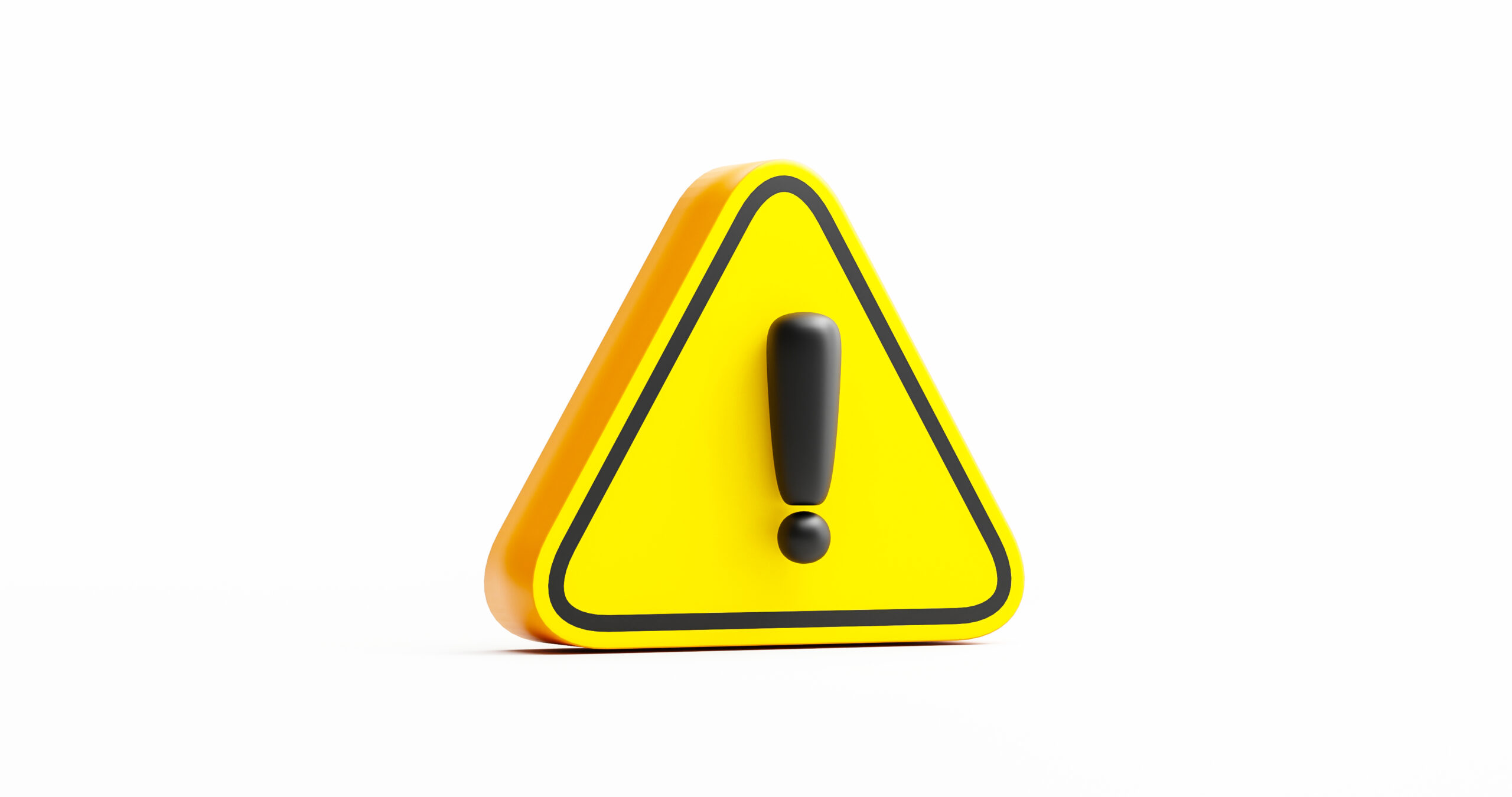 Yellow triangle warning sign symbol danger caution risk traffic